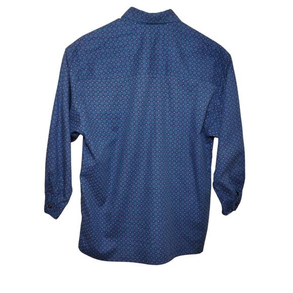 Vintage Barbara Blue Blue and Pink Plaid Patterned Button Down, Small - Picture 2 of 9